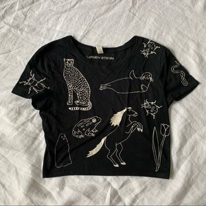 Lorien Stern animals cropped tee XS/S